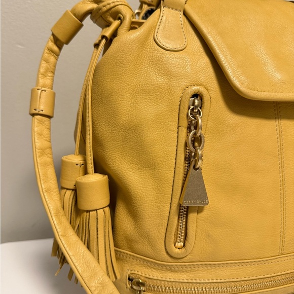 SEE BY CHLOE 2WAY Shoulder Bag Leather Tassel Yellow Authentic - Picture 2 of 14